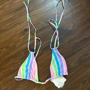 Kulani Kinis Fairy Floss Double Strap Bikini Top Size M Women’s Swimwear